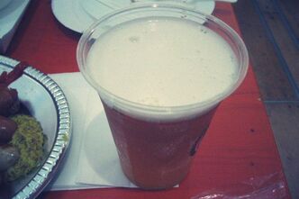 珍しくビールをのみました。