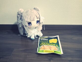 ドライマンゴーをつまみながらクレジットカードを見直すのサムネイル画像