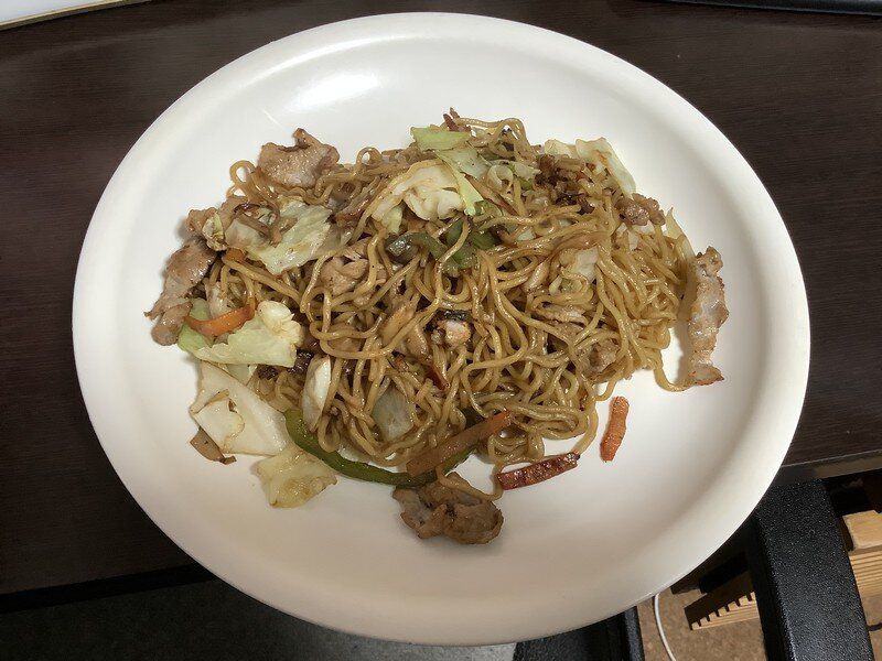 I made fried noodles.