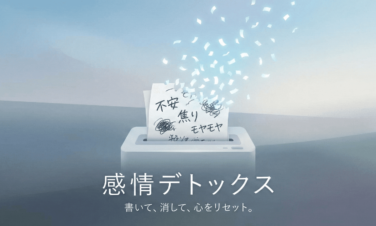感情デトックス・シュレッダー | 書いて、消して、心を軽くするのサムネイル画像
